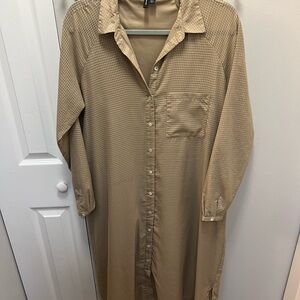 Vero Moda Beige Button-Up Dress